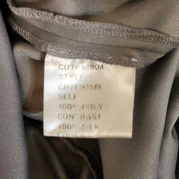 TADASHI SHOJI COLLECTION Black Lace Gray Lined Evening Dress Women 10 Stunning - Picture 11 of 12